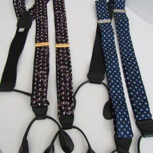 Pair Men's Suspenders   Jos. A Bank & Pelican,   Silk,  EUC